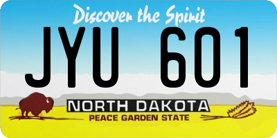 ND license plate JYU601
