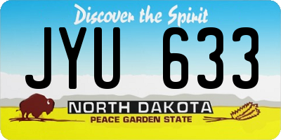 ND license plate JYU633
