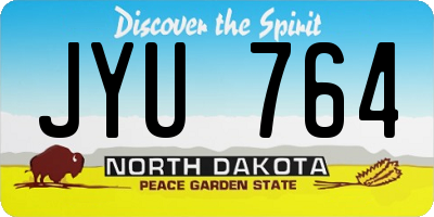 ND license plate JYU764