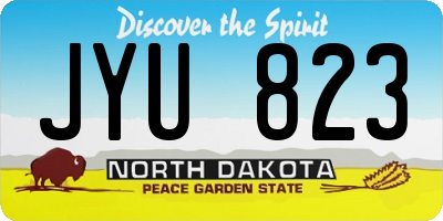 ND license plate JYU823