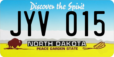 ND license plate JYV015