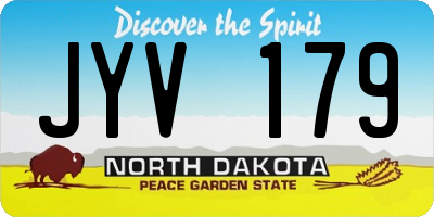 ND license plate JYV179
