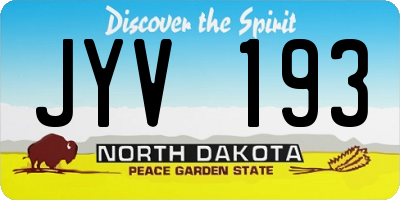 ND license plate JYV193