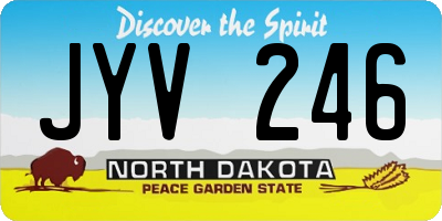 ND license plate JYV246
