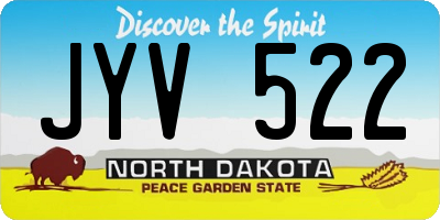 ND license plate JYV522