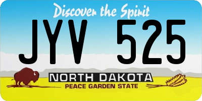 ND license plate JYV525