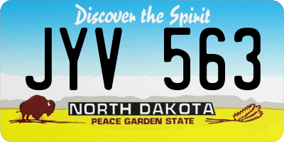 ND license plate JYV563