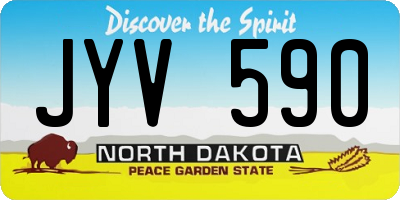 ND license plate JYV590