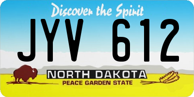 ND license plate JYV612