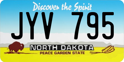 ND license plate JYV795