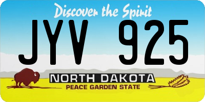 ND license plate JYV925
