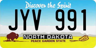 ND license plate JYV991