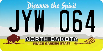 ND license plate JYW064