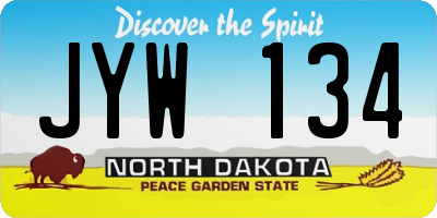 ND license plate JYW134