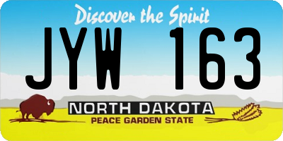 ND license plate JYW163