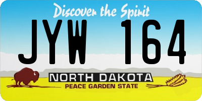 ND license plate JYW164