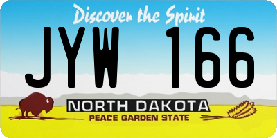 ND license plate JYW166