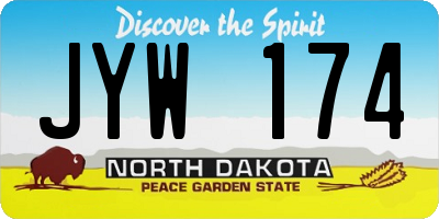 ND license plate JYW174