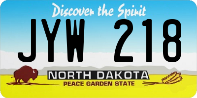 ND license plate JYW218