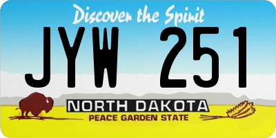 ND license plate JYW251