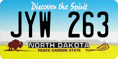 ND license plate JYW263
