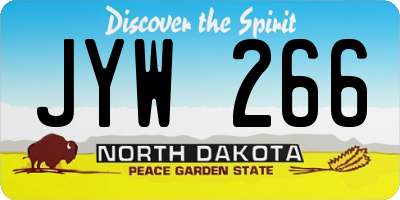 ND license plate JYW266