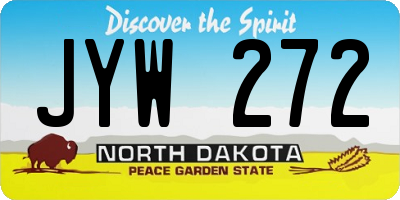 ND license plate JYW272