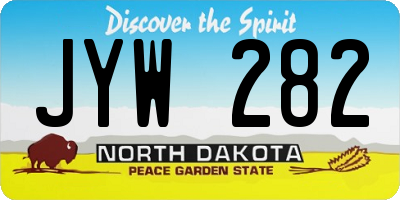 ND license plate JYW282