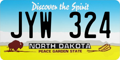 ND license plate JYW324
