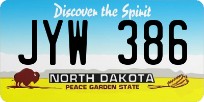 ND license plate JYW386