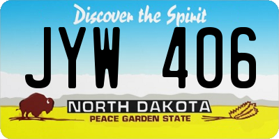 ND license plate JYW406
