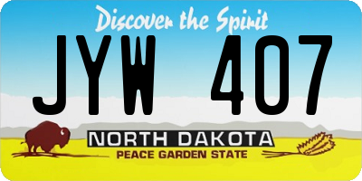 ND license plate JYW407