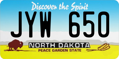 ND license plate JYW650
