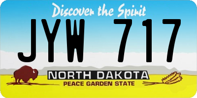 ND license plate JYW717