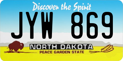 ND license plate JYW869