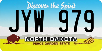 ND license plate JYW979