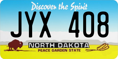 ND license plate JYX408
