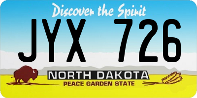ND license plate JYX726