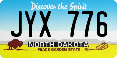 ND license plate JYX776