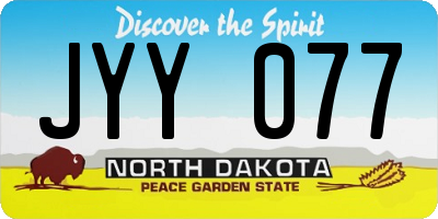 ND license plate JYY077