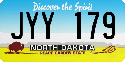 ND license plate JYY179