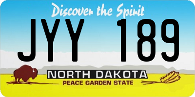 ND license plate JYY189