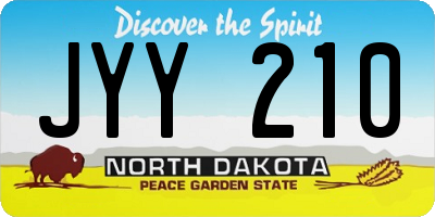 ND license plate JYY210