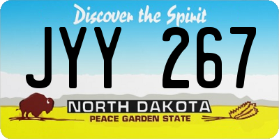 ND license plate JYY267