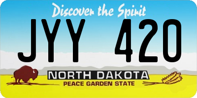 ND license plate JYY420
