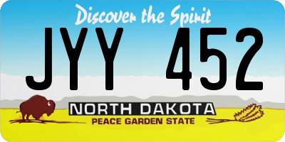 ND license plate JYY452