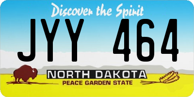 ND license plate JYY464