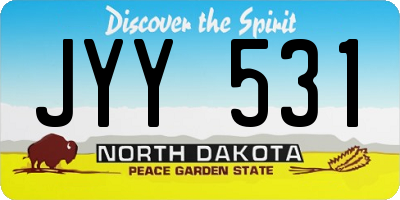 ND license plate JYY531