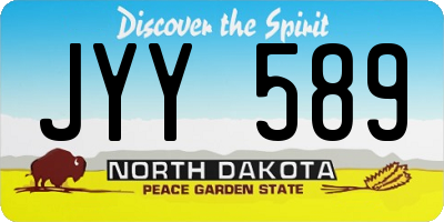 ND license plate JYY589