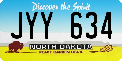 ND license plate JYY634
